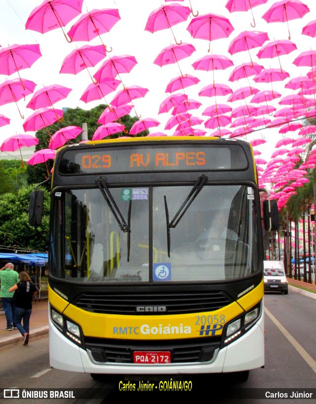 HP Transportes Coletivos 20058 na cidade de Goiânia, Goiás, Brasil, por Carlos Júnior. ID da foto: 11532027.