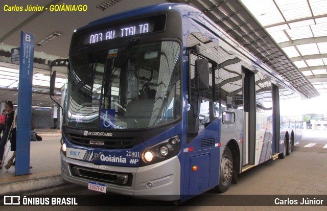 HP Transportes Coletivos 20801 na cidade de Goiânia, Goiás, Brasil, por Carlos Júnior. ID da foto: 11532052.