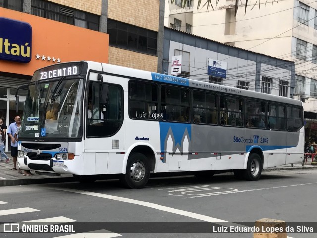 Auto Ônibus Alcântara 3.049 na cidade de São Gonçalo, Rio de Janeiro, Brasil, por Luiz Eduardo Lopes da Silva. ID da foto: 11530830.