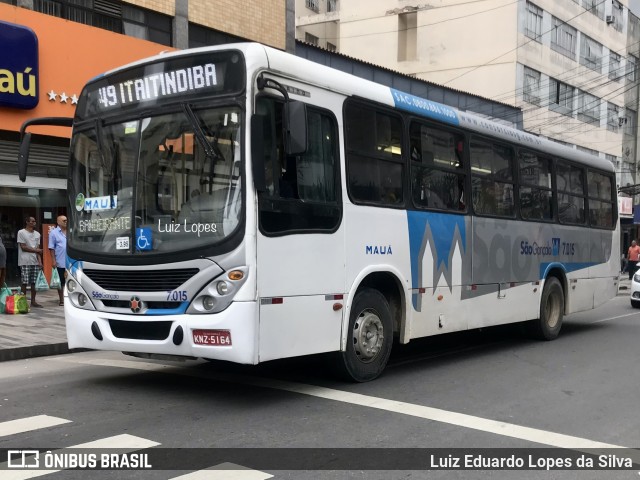 Viação Mauá 7.015 na cidade de São Gonçalo, Rio de Janeiro, Brasil, por Luiz Eduardo Lopes da Silva. ID da foto: 11530827.