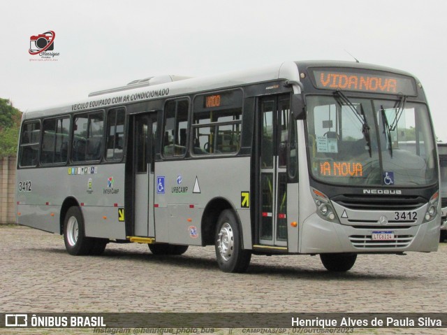 VB Transportes e Turismo 3412 na cidade de Campinas, São Paulo, Brasil, por Henrique Alves de Paula Silva. ID da foto: 11531692.