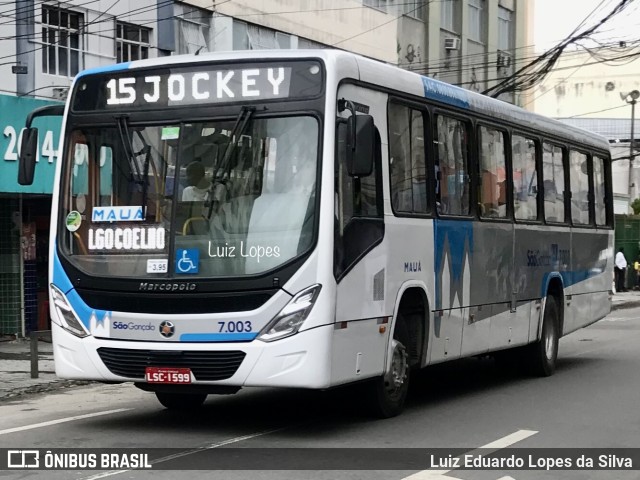 Viação Mauá 7.003 na cidade de São Gonçalo, Rio de Janeiro, Brasil, por Luiz Eduardo Lopes da Silva. Número da foto: #11530834.