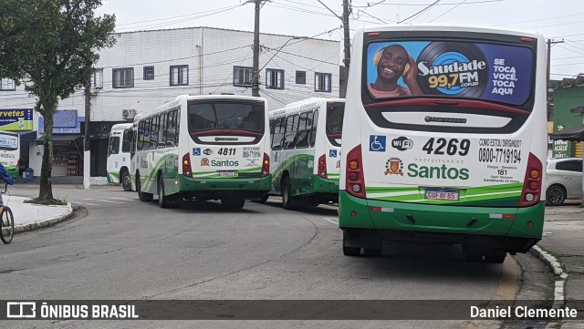 Viação Piracicabana Santos 4269 na cidade de Santos, São Paulo, Brasil, por Daniel Clemente. Número da foto: #11534785.