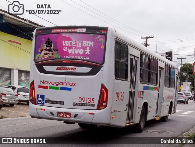 Consórcio Navegantes - 09  > Empresa de Transportes Nossa Senhora Aparecida > Empresa de Transportes Marcos da Silva 09135 na cidade de João Pessoa, Paraíba, Brasil, por Daniel da Silva. Número da foto: #11535159.