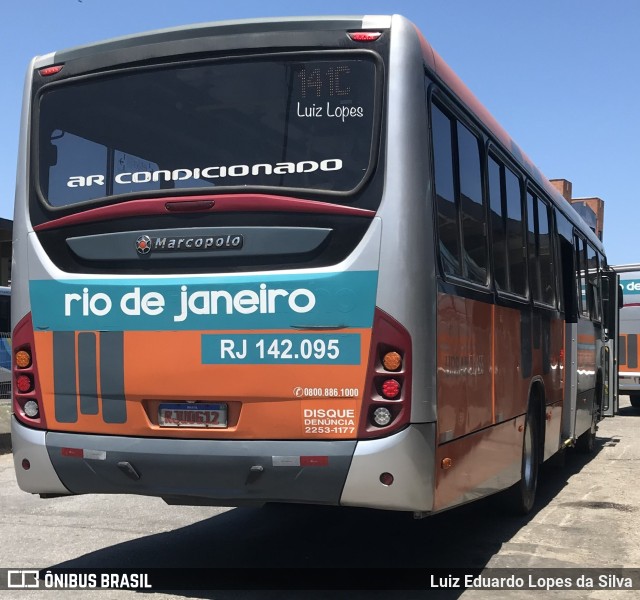 Expresso Rio de Janeiro RJ 142.095 na cidade de Niterói, Rio de Janeiro, Brasil, por Luiz Eduardo Lopes da Silva. Número da foto: #11534080.