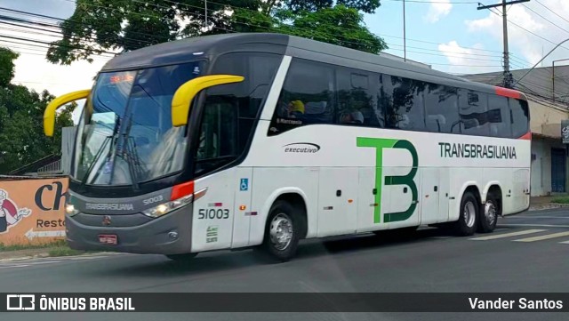 Transbrasiliana Transportes e Turismo 51003 na cidade de Goiânia, Goiás, Brasil, por Vander Santos. ID da foto: 11535068.