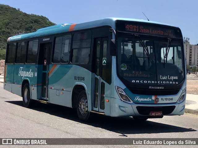 Auto Ônibus Fagundes RJ 101.046 na cidade de Niterói, Rio de Janeiro, Brasil, por Luiz Eduardo Lopes da Silva. Número da foto: #11534076.