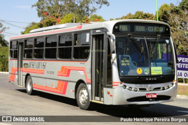 Viação Resendense RJ 192.019 na cidade de Resende, Rio de Janeiro, Brasil, por Paulo Henrique Pereira Borges. ID da foto: 11536229.