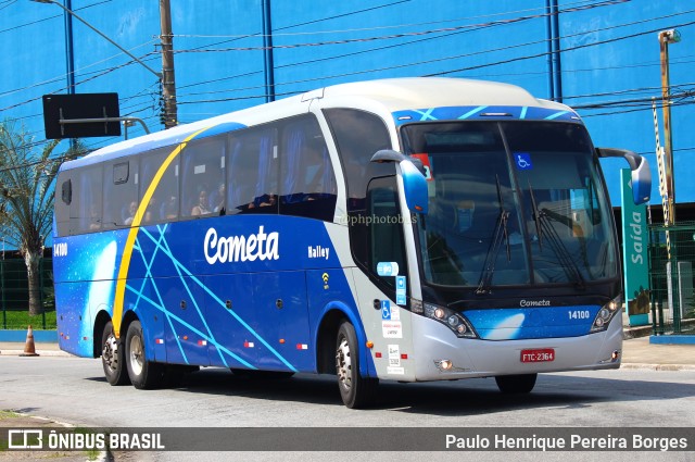 Viação Cometa 14100 na cidade de São Paulo, São Paulo, Brasil, por Paulo Henrique Pereira Borges. ID da foto: 11538741.