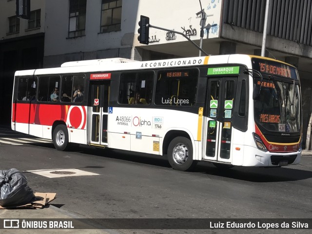 Auto Viação Alpha A48066 na cidade de Rio de Janeiro, Rio de Janeiro, Brasil, por Luiz Eduardo Lopes da Silva. ID da foto: 11541093.