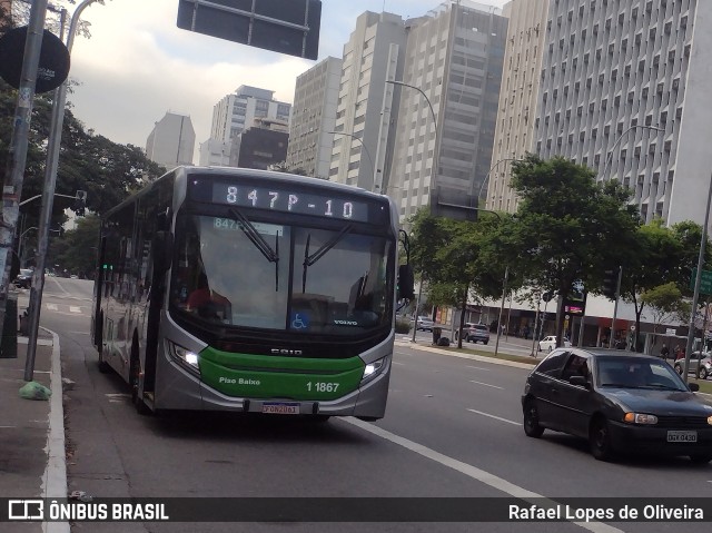 Viação Santa Brígida 1 1867 na cidade de São Paulo, São Paulo, Brasil, por Rafael Lopes de Oliveira. Número da foto: #11541142.