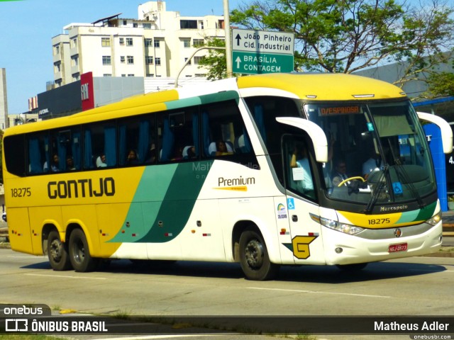 Empresa Gontijo de Transportes 18275 na cidade de Belo Horizonte, Minas Gerais, Brasil, por Matheus Adler. ID da foto: 11540295.