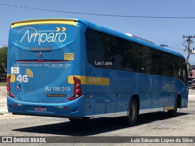 Viação Nossa Senhora do Amparo RJ 186.019 na cidade de Niterói, Rio de Janeiro, Brasil, por Luiz Eduardo Lopes da Silva. ID da foto: 11539275.