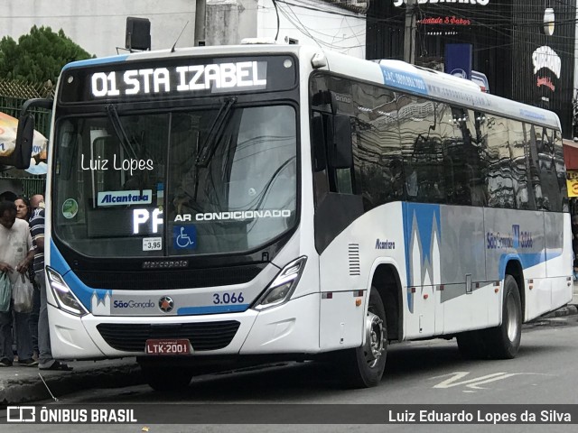 Auto Ônibus Alcântara 3.066 na cidade de São Gonçalo, Rio de Janeiro, Brasil, por Luiz Eduardo Lopes da Silva. Número da foto: #11539281.