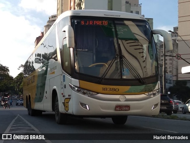 Empresa Gontijo de Transportes 18380 na cidade de Belo Horizonte, Minas Gerais, Brasil, por Hariel Bernades. ID da foto: 11545298.