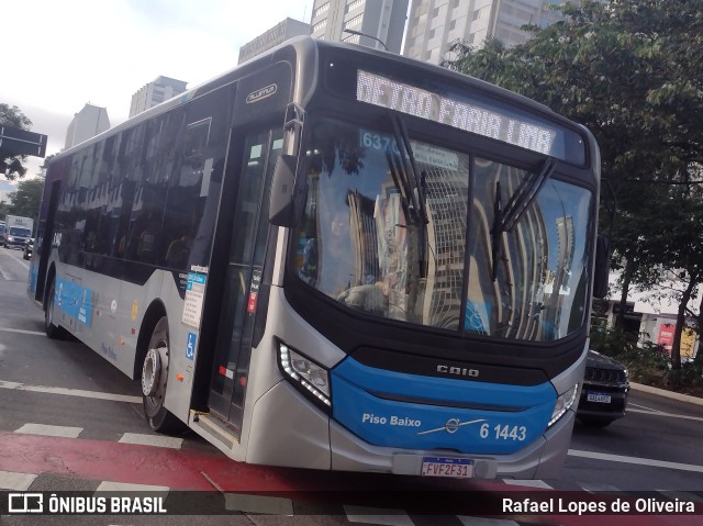 Viação Grajaú S.A. 6 1443 na cidade de São Paulo, São Paulo, Brasil, por Rafael Lopes de Oliveira. Número da foto: #11544361.