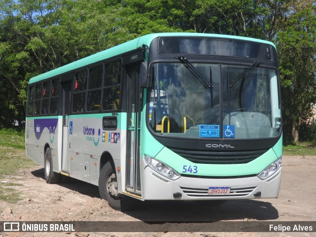 Viação Nossa Senhora Conquistadora 543 na cidade de Pelotas, Rio Grande do Sul, Brasil, por Felipe Alves. ID da foto: 11543700.