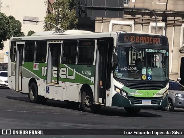 Transportes Mageli RJ 167.069 na cidade de Rio de Janeiro, Rio de Janeiro, Brasil, por Luiz Eduardo Lopes da Silva. ID da foto: 11545481.