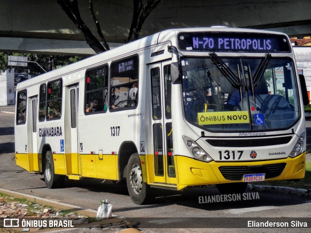 Transportes Guanabara 1317 na cidade de Natal, Rio Grande do Norte, Brasil, por Elianderson Silva. ID da foto: 11543785.