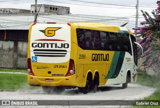 Empresa Gontijo de Transportes 21390 na cidade de Juiz de Fora, Minas Gerais, Brasil, por Gabriel Cruz. ID da foto: 11545037.