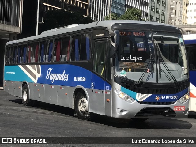 Auto Ônibus Fagundes RJ 101.250 na cidade de Rio de Janeiro, Rio de Janeiro, Brasil, por Luiz Eduardo Lopes da Silva. ID da foto: 11545489.