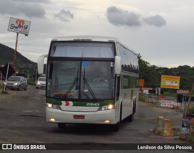 Empresa Gontijo de Transportes 20145 na cidade de Taquaritinga do Norte, Pernambuco, Brasil, por Lenilson da Silva Pessoa. ID da foto: 11544023.