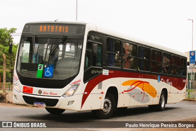 Viação São Bento Ribeirão Preto 14045 na cidade de Ribeirão Preto, São Paulo, Brasil, por Paulo Henrique Pereira Borges. ID da foto: 11547552.