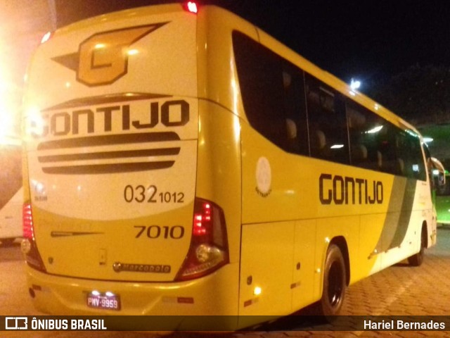 Empresa Gontijo de Transportes 7010 na cidade de Belo Horizonte, Minas Gerais, Brasil, por Hariel Bernades. Número da foto: #11546570.