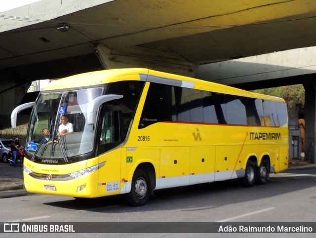 Viação Nova Itapemirim 20816 na cidade de Belo Horizonte, Minas Gerais, Brasil, por Adão Raimundo Marcelino. ID da foto: 11547987.