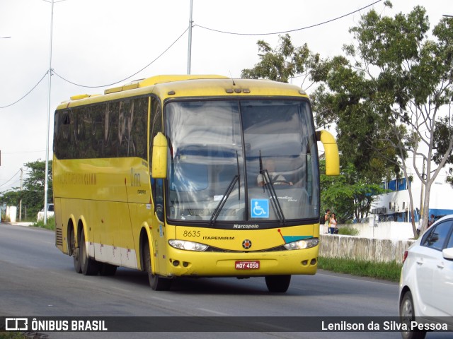 Viação Itapemirim 8635 na cidade de Caruaru, Pernambuco, Brasil, por Lenilson da Silva Pessoa. ID da foto: 11547336.