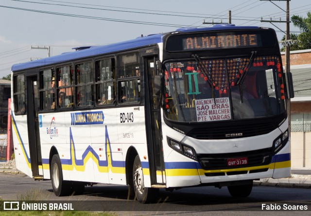 Belém Rio Transportes BD-043 na cidade de Belém, Pará, Brasil, por Fabio Soares. ID da foto: 11546337.