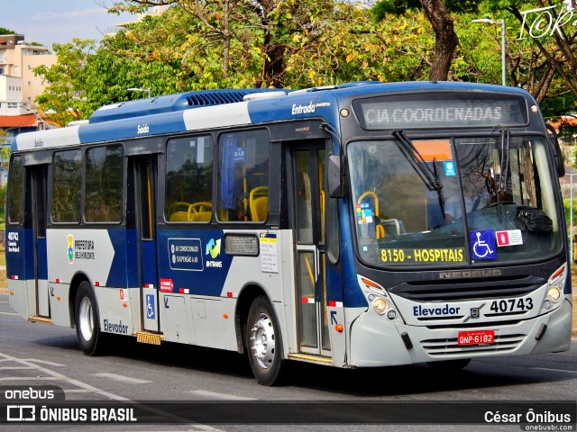 São Cristóvão Transportes 40743 na cidade de Belo Horizonte, Minas Gerais, Brasil, por César Ônibus. ID da foto: 11549321.