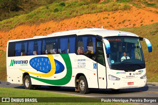 Marinho Transporte e Turismo RJ 542.007 na cidade de Aparecida, São Paulo, Brasil, por Paulo Henrique Pereira Borges. Número da foto: #11549066.