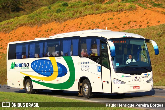 Marinho Transporte e Turismo RJ 542.007 na cidade de Aparecida, São Paulo, Brasil, por Paulo Henrique Pereira Borges. ID da foto: 11549066.