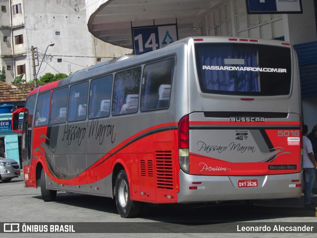 Empresa de Ônibus Pássaro Marron 5016 na cidade de Aparecida, São Paulo, Brasil, por Leonardo Alecsander. Número da foto: #11548948.