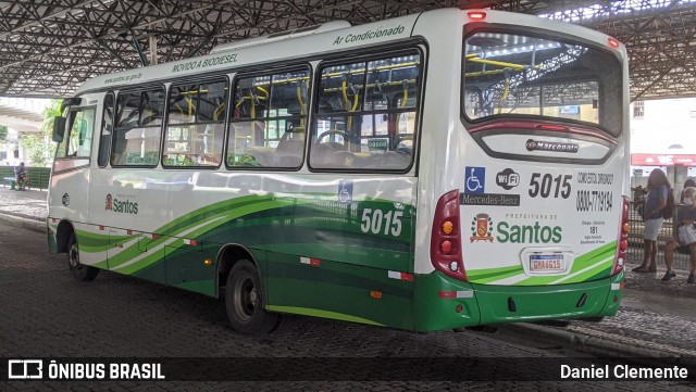 Viação Piracicabana Santos 5015 na cidade de Santos, São Paulo, Brasil, por Daniel Clemente. Número da foto: #11548731.