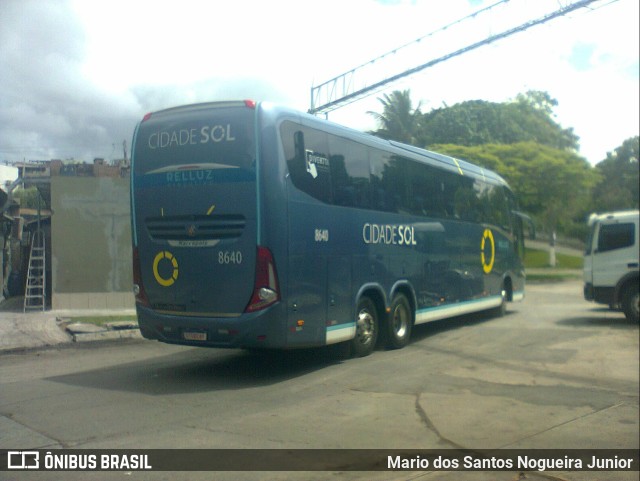 Viação Cidade Sol 8640 na cidade de Salvador, Bahia, Brasil, por Mario dos Santos Nogueira Junior. ID da foto: 11548278.