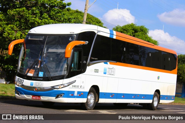 Expresso União 10363 na cidade de Uberlândia, Minas Gerais, Brasil, por Paulo Henrique Pereira Borges. Número da foto: #11549052.