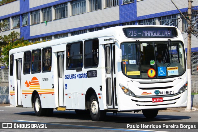 Viação Agulhas Negras RJ 169.018 na cidade de Volta Redonda, Rio de Janeiro, Brasil, por Paulo Henrique Pereira Borges. ID da foto: 11553863.