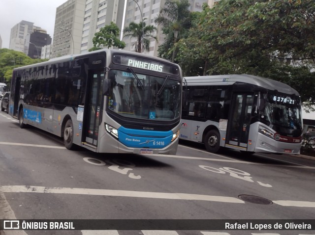 Viação Grajaú S.A. 6 1416 na cidade de São Paulo, São Paulo, Brasil, por Rafael Lopes de Oliveira. Número da foto: #11551686.