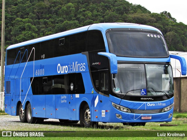 Ouro de Minas Transportes e Turismo 4000 na cidade de Juiz de Fora, Minas Gerais, Brasil, por Luiz Krolman. ID da foto: 11552495.