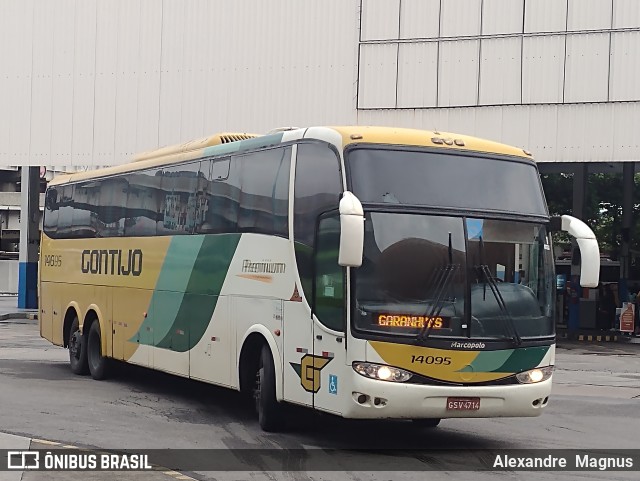 Empresa Gontijo de Transportes 14095 na cidade de Rio de Janeiro, Rio de Janeiro, Brasil, por Alexandre  Magnus. ID da foto: 11552220.