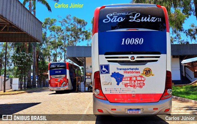 Expresso São Luiz 10080 na cidade de Goiânia, Goiás, Brasil, por Carlos Júnior. ID da foto: 11553274.