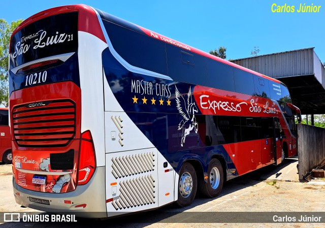 Expresso São Luiz 10210 na cidade de Goiânia, Goiás, Brasil, por Carlos Júnior. Número da foto: #11553326.