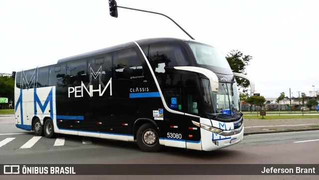 Empresa de Ônibus Nossa Senhora da Penha 53080 na cidade de Curitiba, Paraná, Brasil, por Jeferson Brant. ID da foto: 11551441.