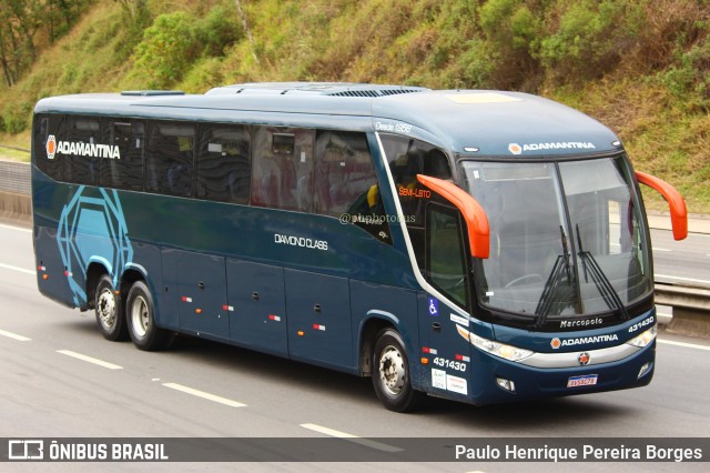 Expresso Adamantina 431430 na cidade de Piraí, Rio de Janeiro, Brasil, por Paulo Henrique Pereira Borges. ID da foto: 11553639.