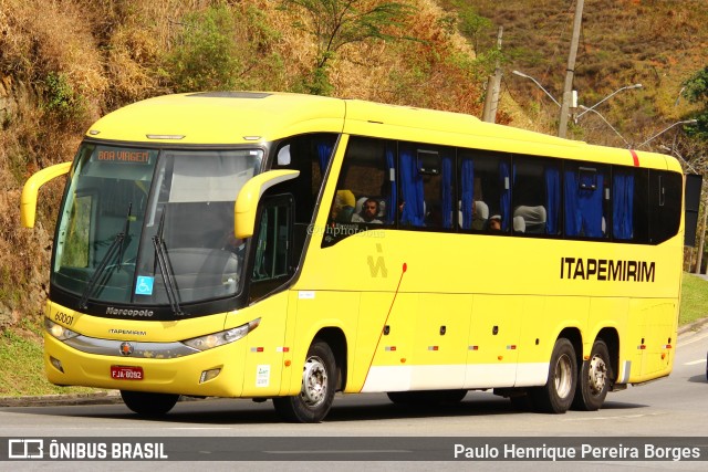 Viação Itapemirim 60001 na cidade de Piraí, Rio de Janeiro, Brasil, por Paulo Henrique Pereira Borges. ID da foto: 11504335.