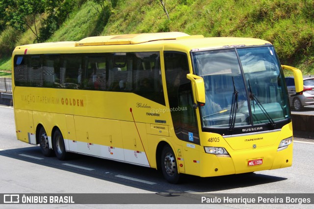Viação Itapemirim 48105 na cidade de Piraí, Rio de Janeiro, Brasil, por Paulo Henrique Pereira Borges. Número da foto: #11504314.