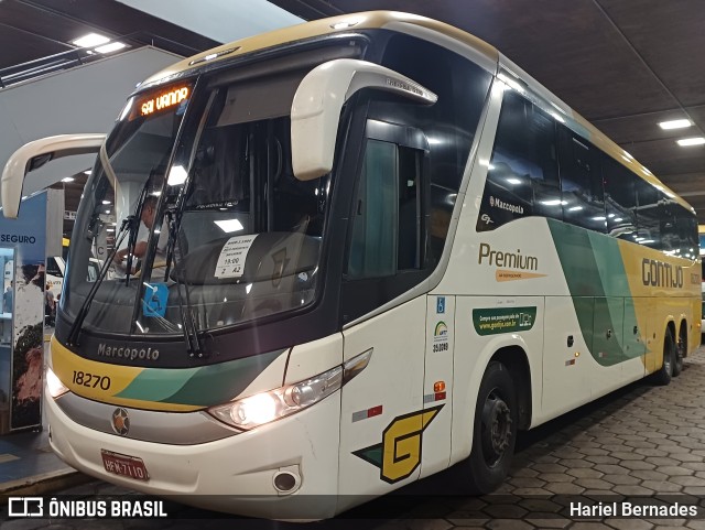 Empresa Gontijo de Transportes 18270 na cidade de Belo Horizonte, Minas Gerais, Brasil, por Hariel Bernades. Número da foto: #11556840.