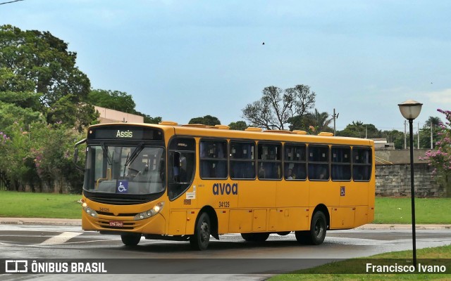 AVOA - Auto Viação Ourinhos Assis 34125 na cidade de Assis, São Paulo, Brasil, por Francisco Ivano. ID da foto: 11556041.